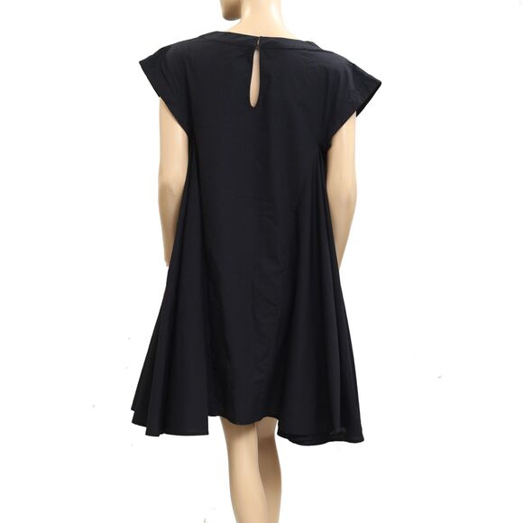 Merlette Naarden Mini Dress Poplin Swing Cotton Black Party Boat Neck S 282177 🐝 - Picture 8 of 9